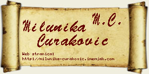 Milunika Curaković vizit kartica